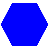 Blue hexagon